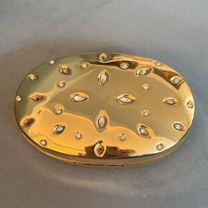 Gold Clutch with Crystal Accents